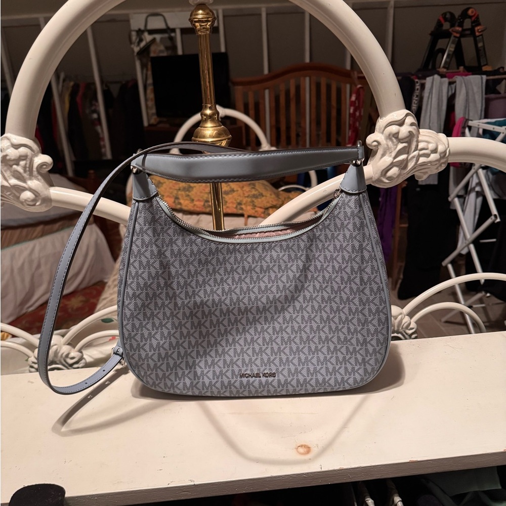 Michael Kors Blue Patterned Shoulder Bag